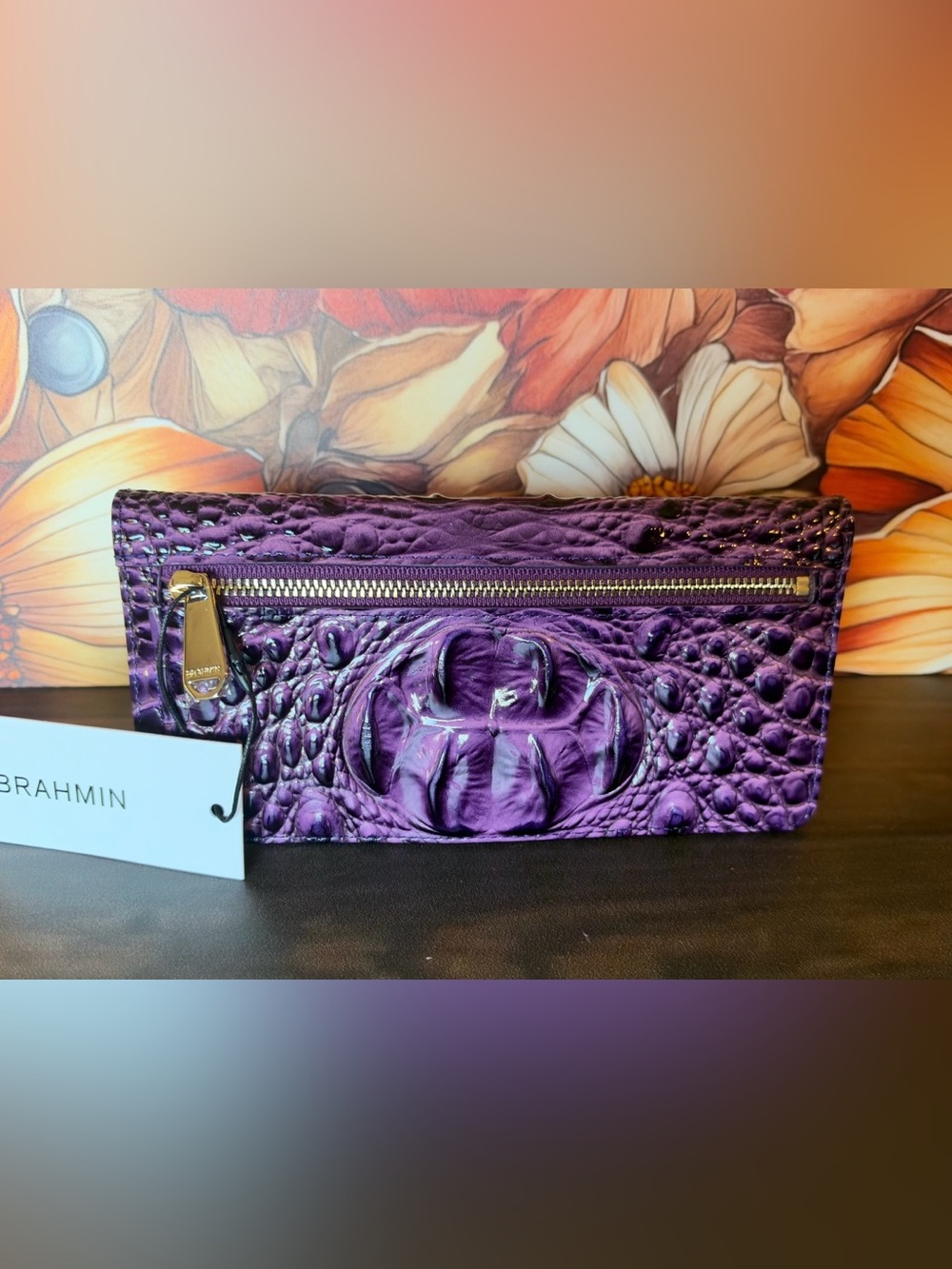 Brahmin ADY Wallet HEROIC PURPLE NWT